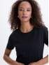 Футболка жіноча прямого крою чорна ORSAY